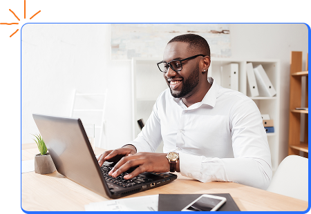 Person working on laptop